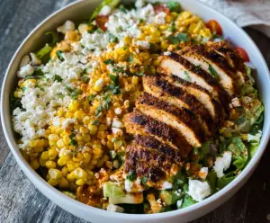 Healthy Mexican Street Corn Chicken Salad