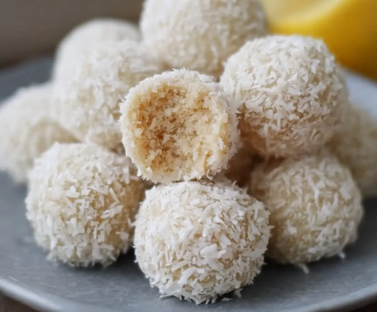Easy Lemon Coconut Protein Balls