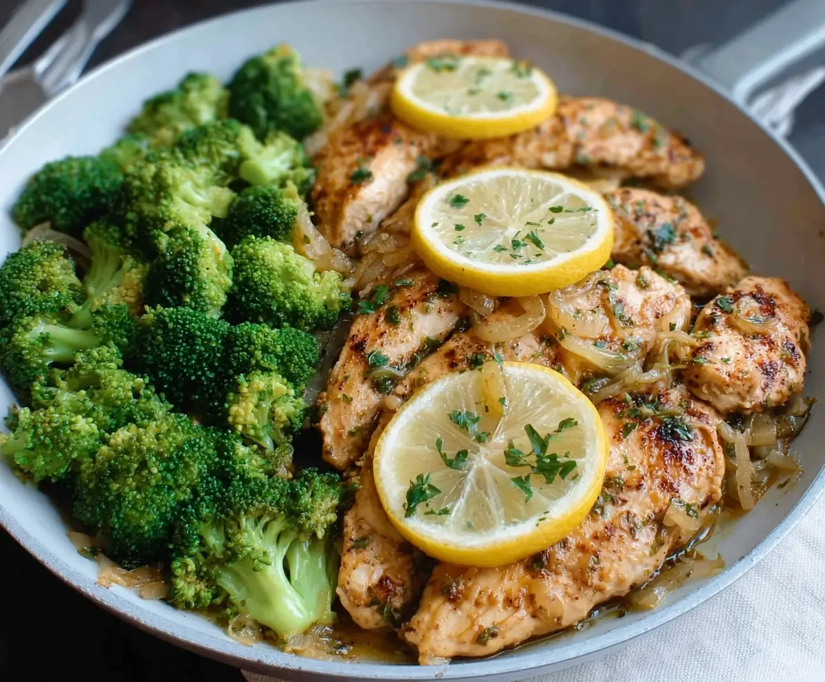 Easy Lemon Garlic Chicken & Broccoli