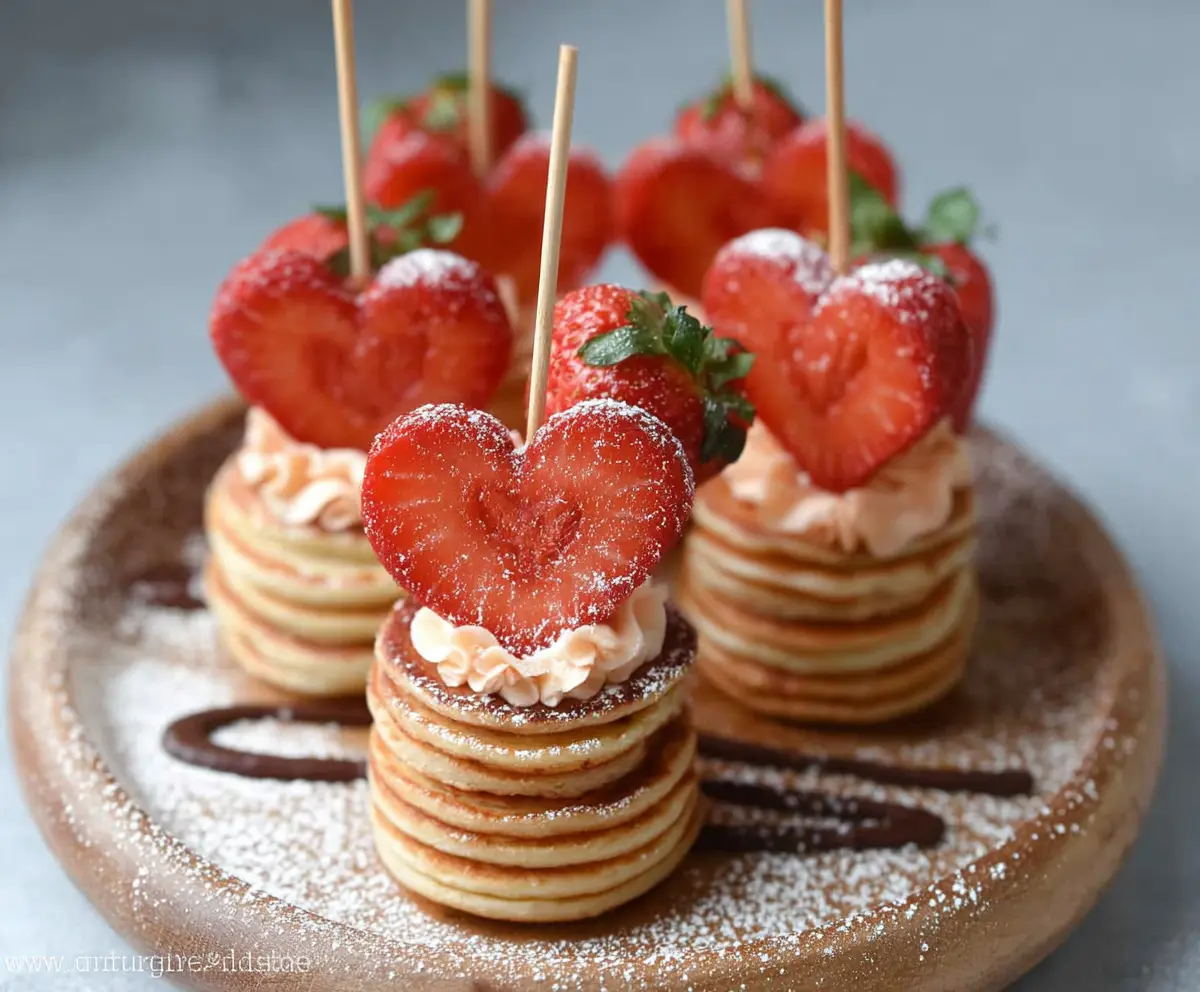Mini Heart Pancake Stacks Recipe