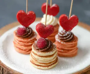 Mini Heart Pancake Stacks