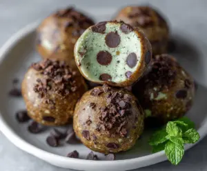 Mint Chocolate Chip Protein Balls