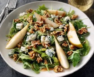 Pear & Gorgonzola Salad with Candied Walnuts