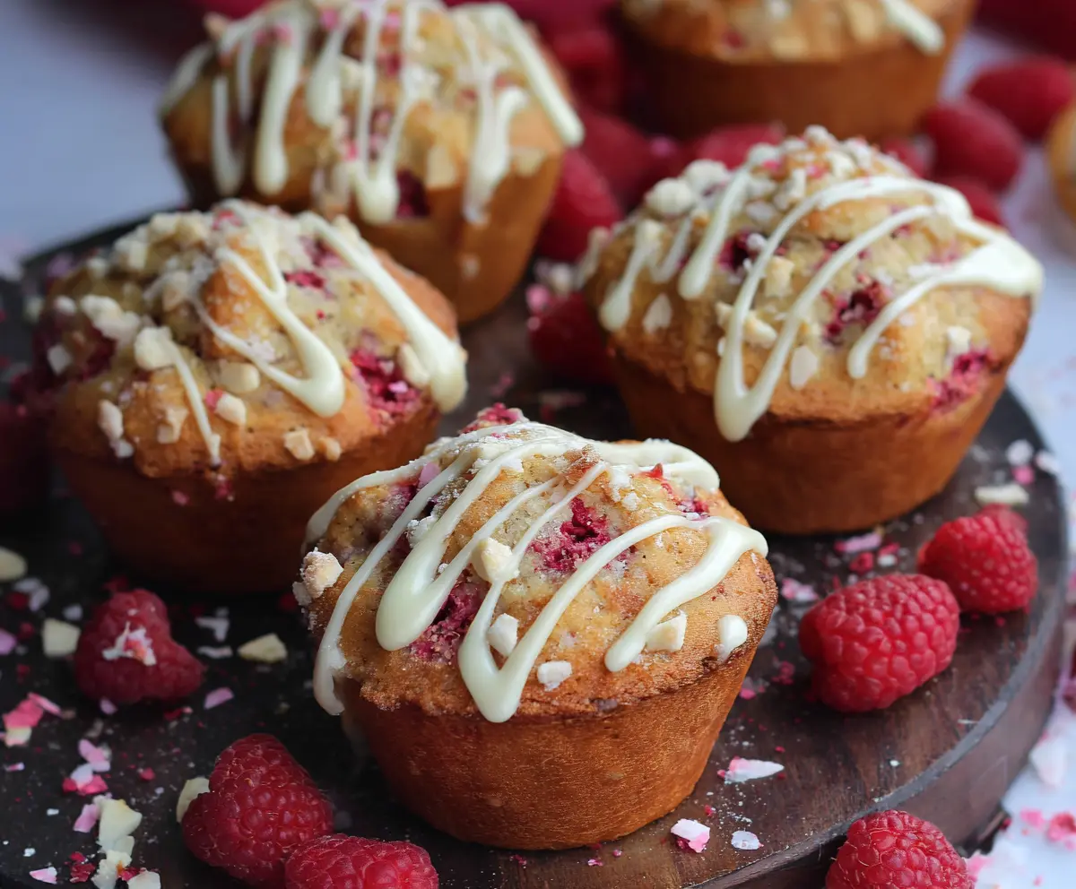 Easy Raspberry White Chocolate Muffins