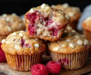 Raspberry White Chocolate Muffins