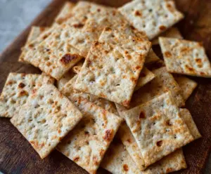 rispy Sourdough Discard Crackers