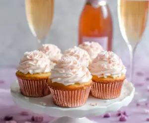 Rose Champagne Cupcakes