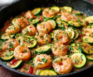 Shrimp and Zucchini Skillet