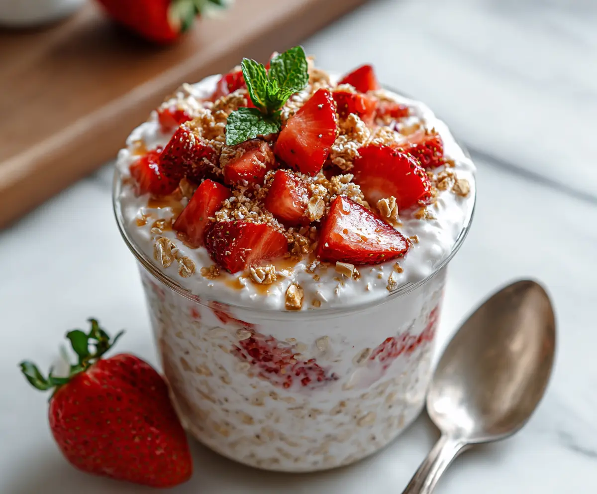 Strawberry Cheesecake Overnight Oats