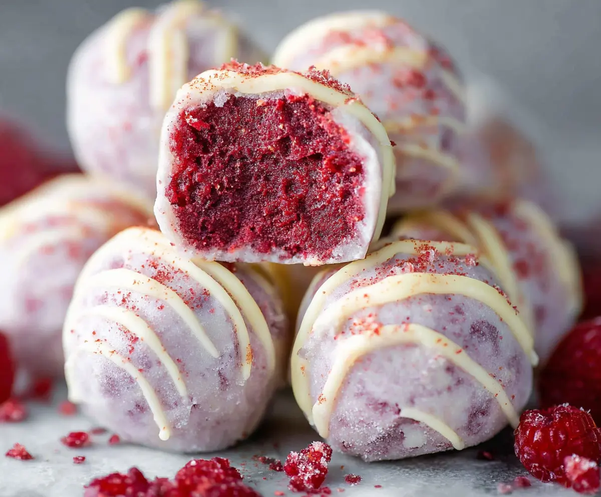 Easy White Chocolate Raspberry Truffles