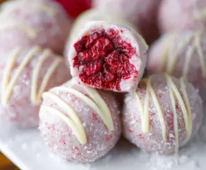 White Chocolate Raspberry Truffles