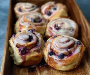 Blueberry Lemon Sourdough Sweet Rolls