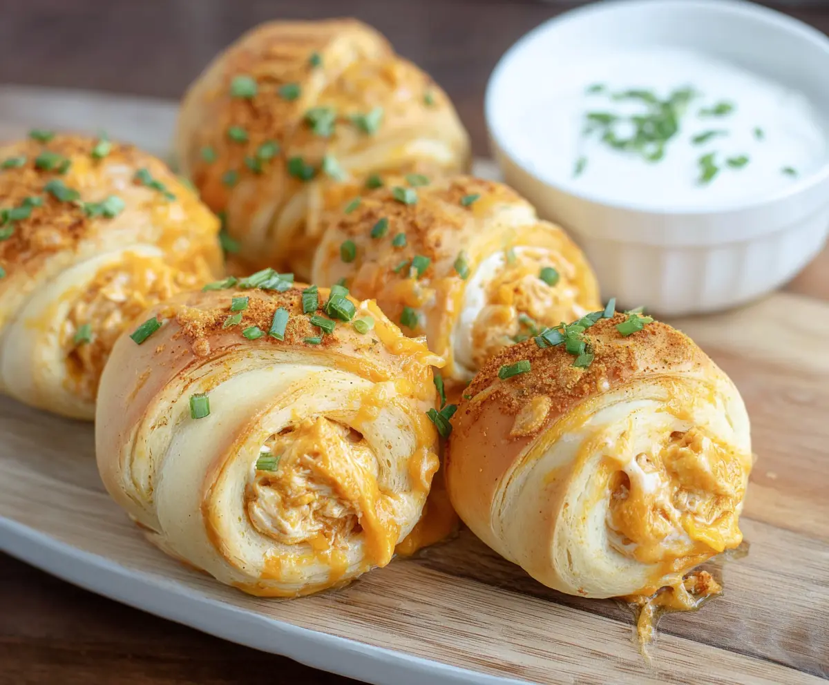 Easy Buffalo Chicken Crescent Rolls
