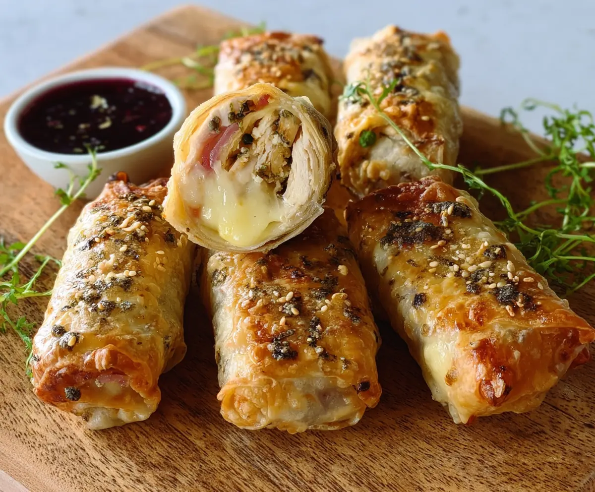 Easy Cheesy Chicken Spring Rolls