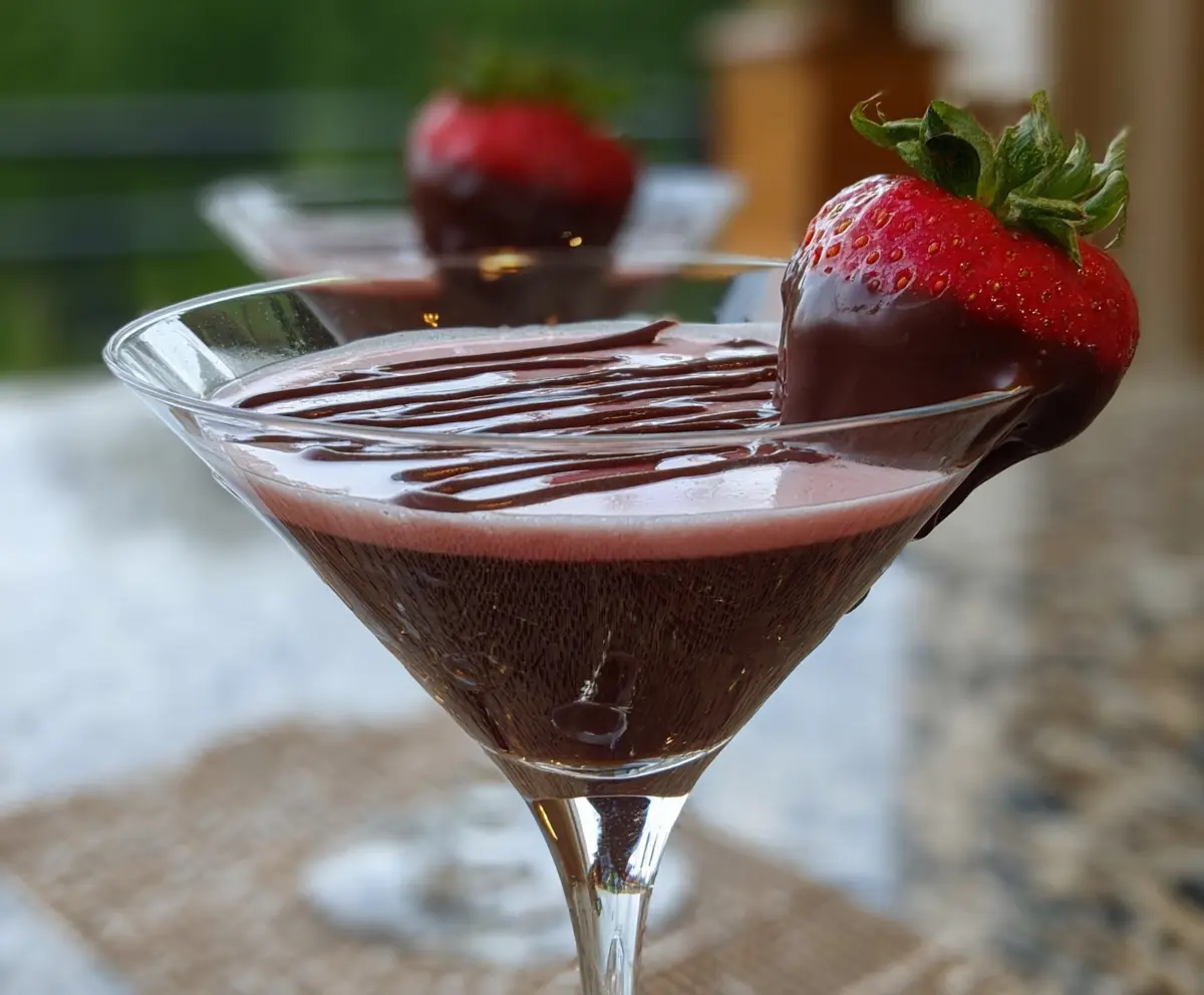 Delicious Chocolate Strawberry Martini