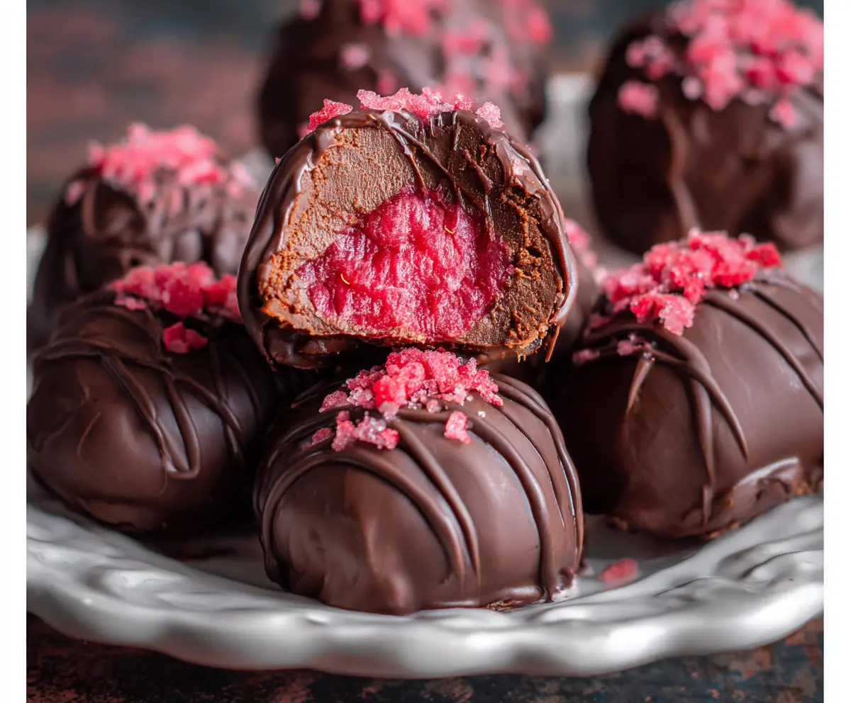 Easy Chocolate Raspberry Truffles