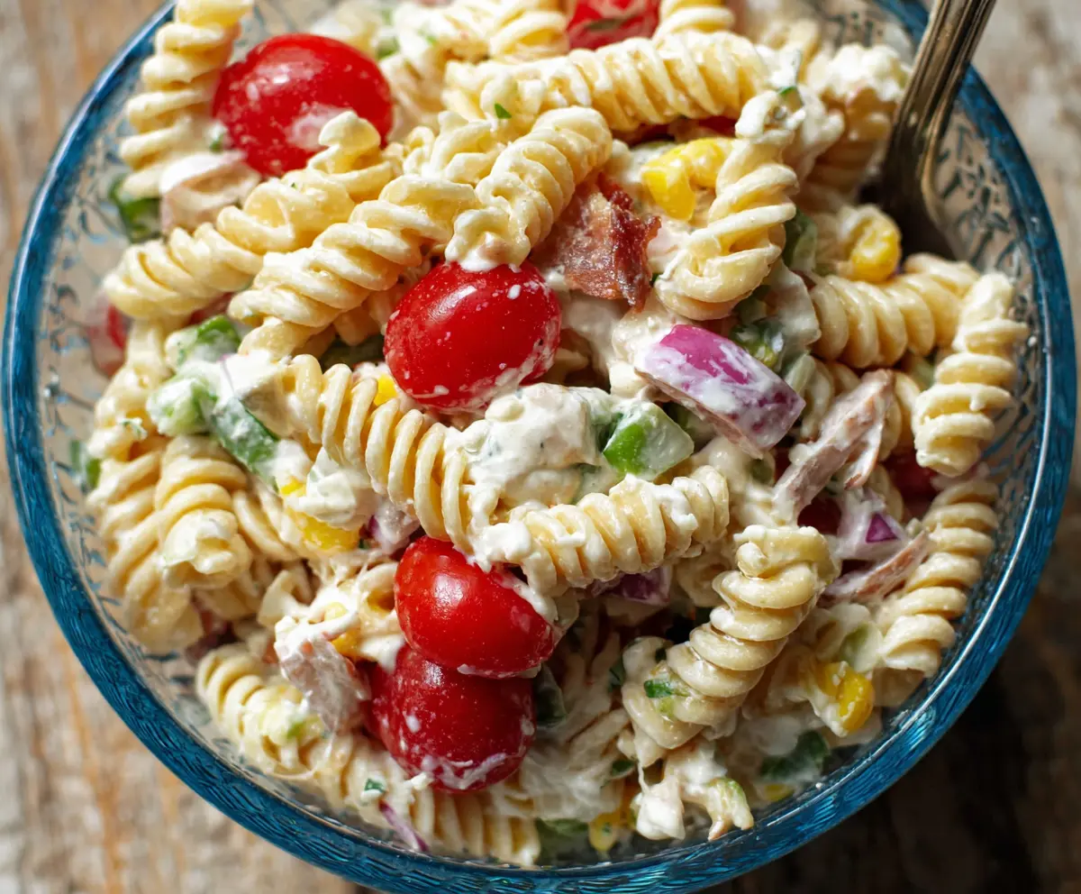Easy Creamy Pasta Salad Recipe
