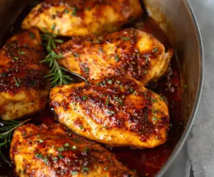 Hot Honey Baked Chicken Breasts