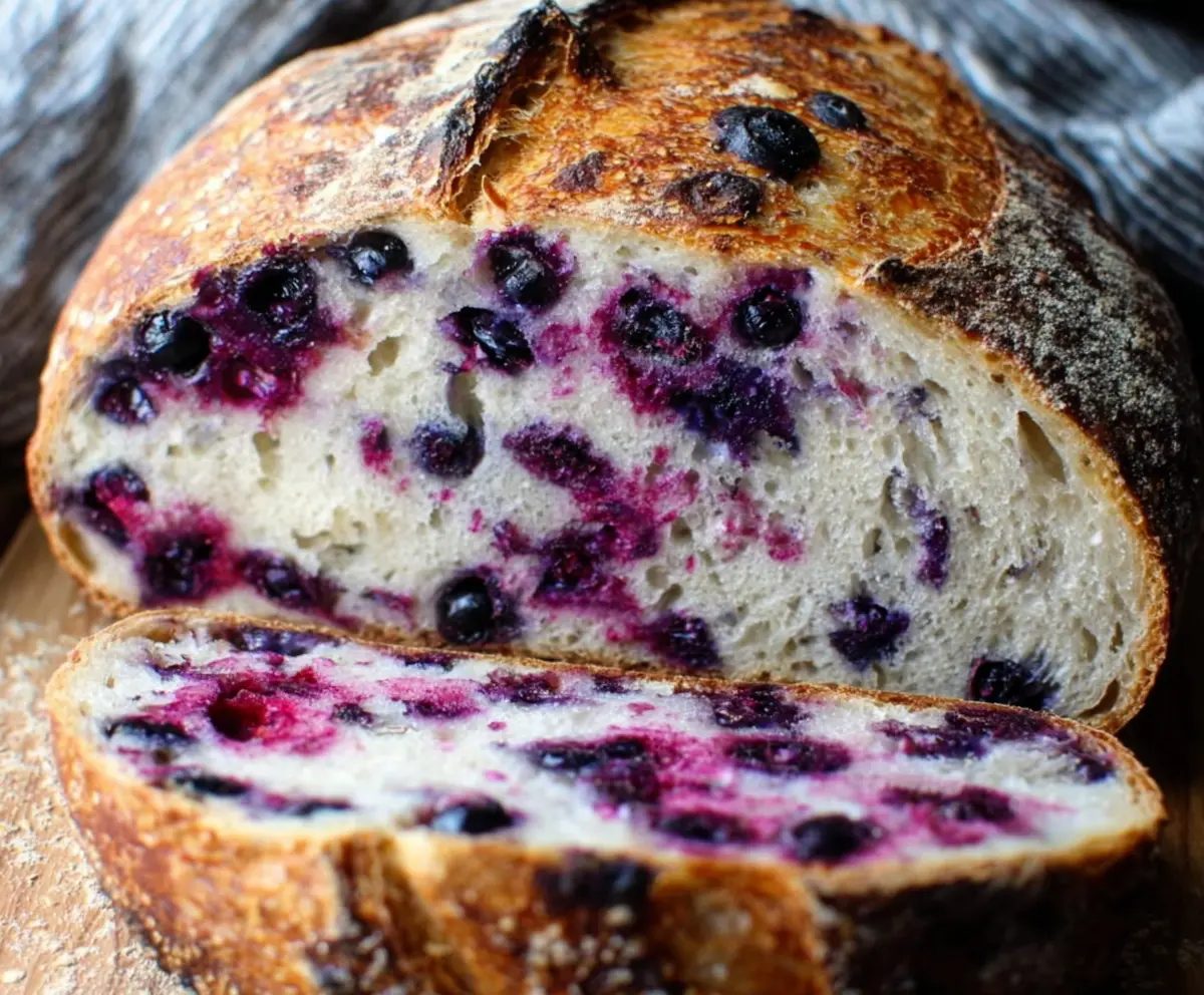 Easy Lemon Blueberry Sourdough Bread