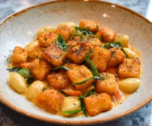 Marry Me Crispy Tofu with Gnocchi