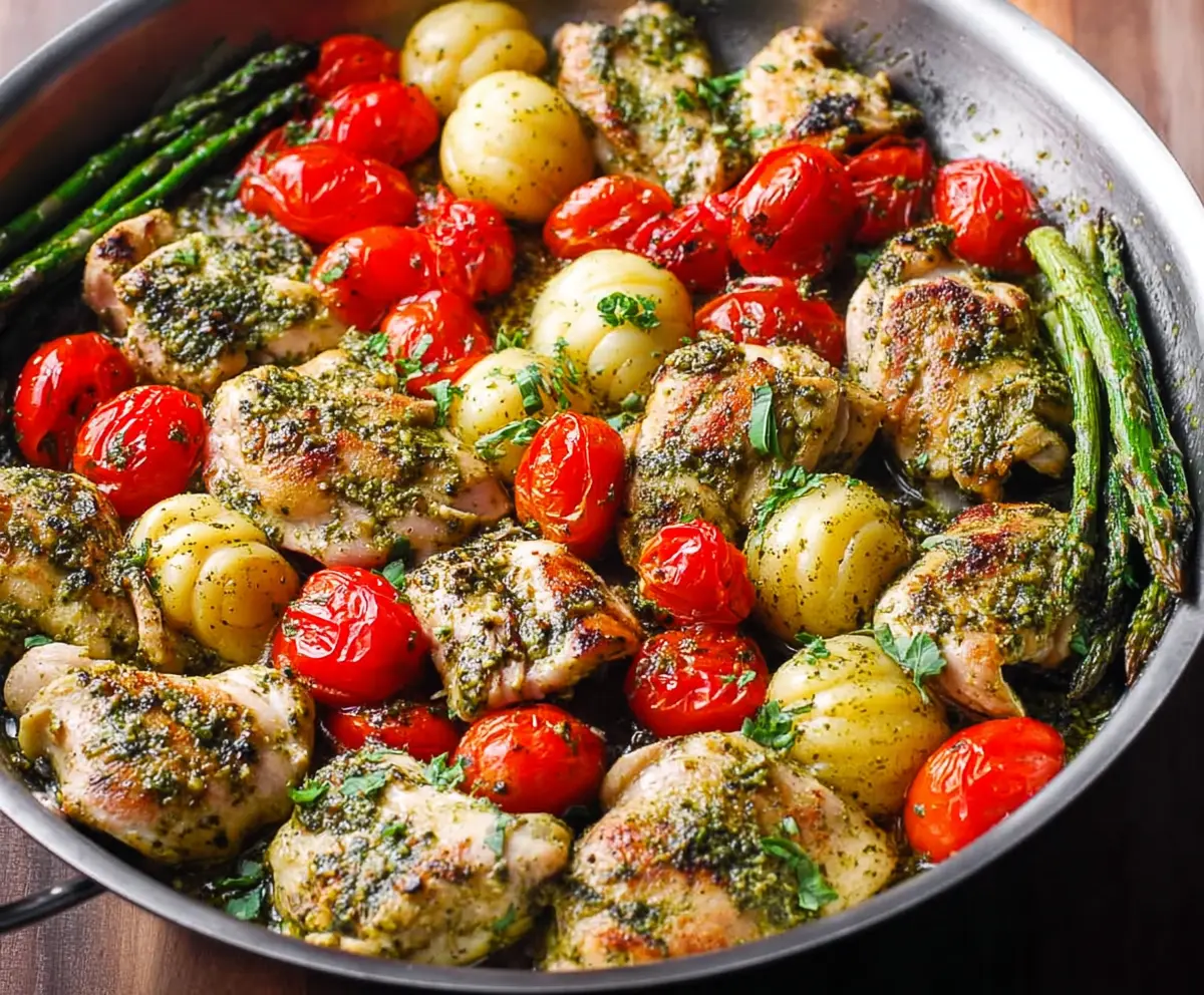 Easy One-Pan Pesto Chicken