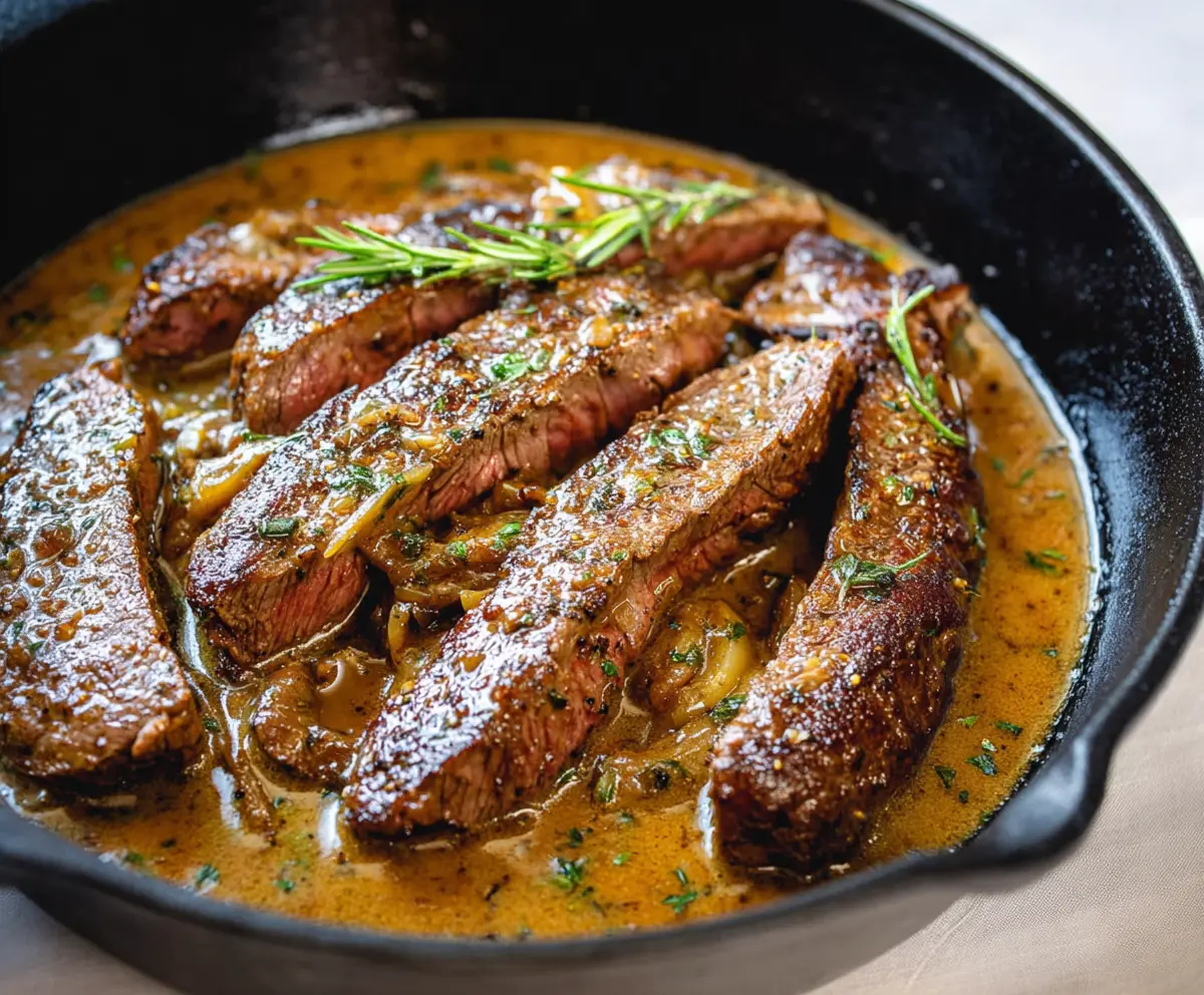 Easy Pan-Seared Steak with Butter Sauce