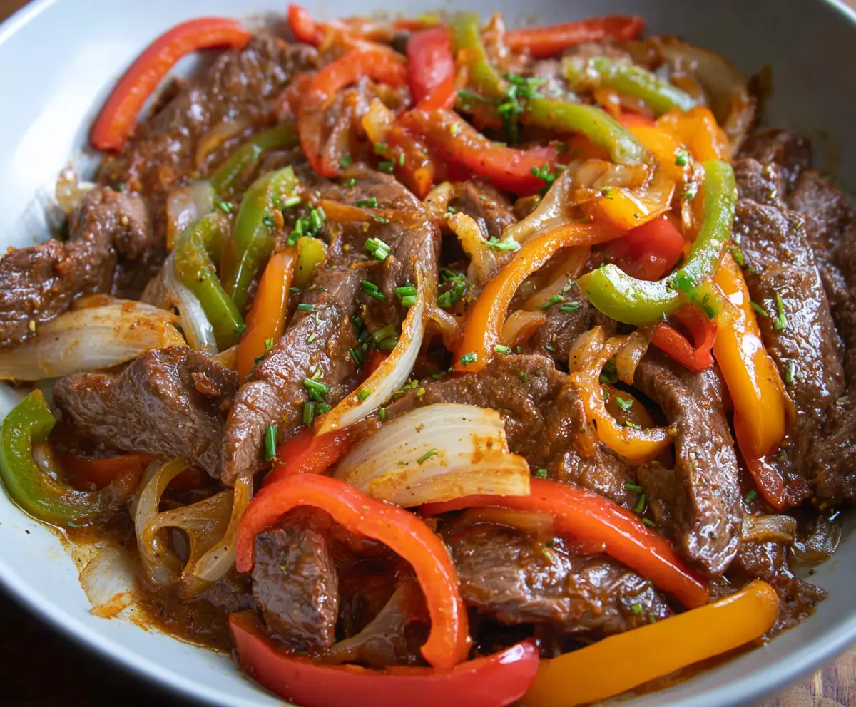 Easy Pepper Steak with Bell Peppers