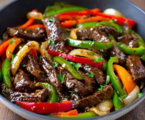 Pepper Steak with Bell Peppers and Onion