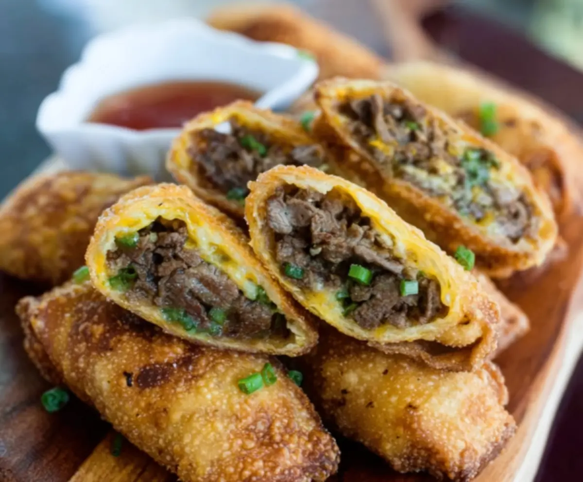 Crispy Philly Cheesesteak Egg Rolls