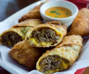 Philly Cheesesteak Egg Rolls