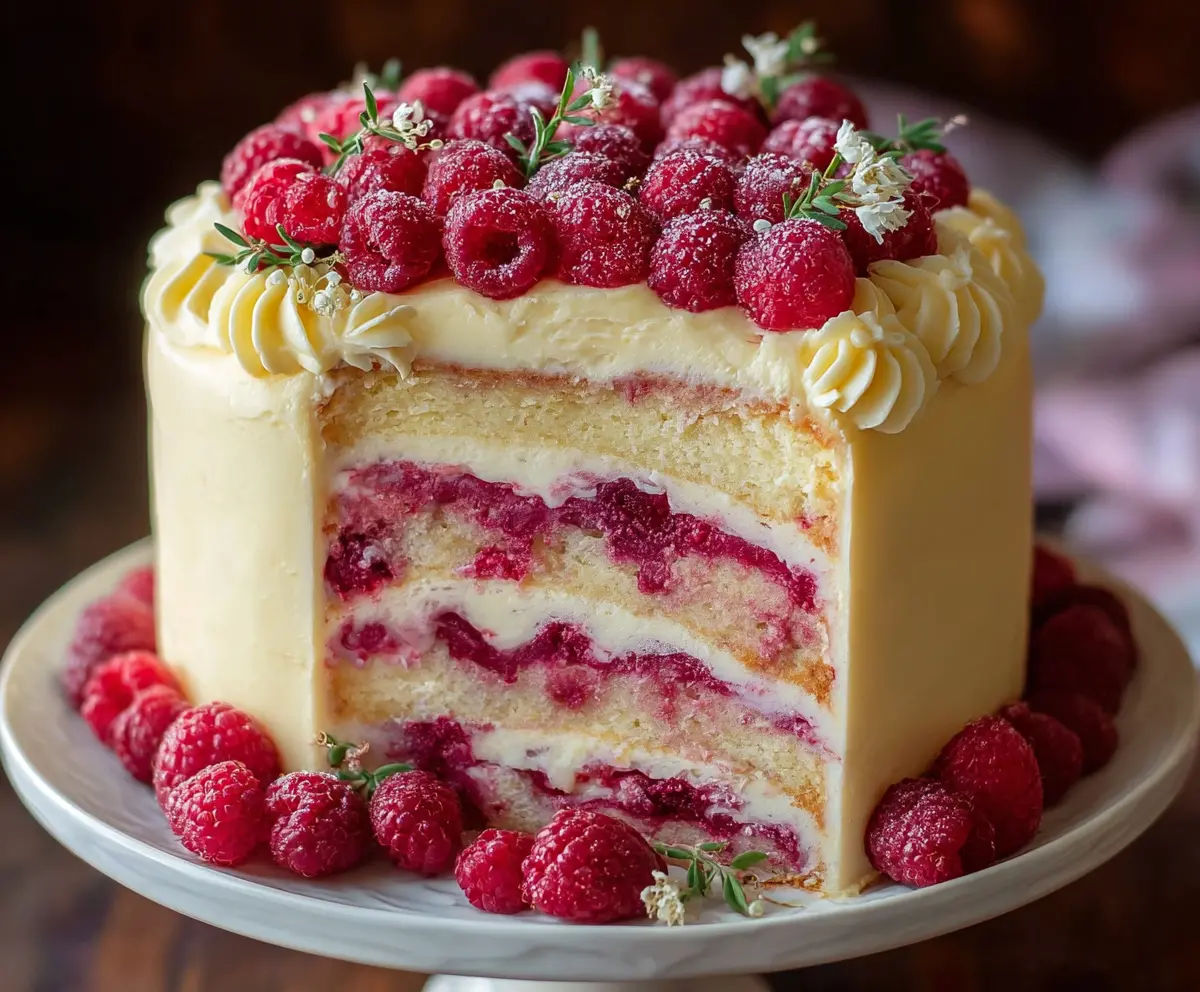 Fresh Raspberry Layer Cake Recipe