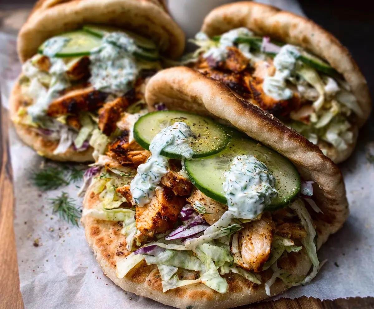 Easy Sheet Pan Chicken Pitas