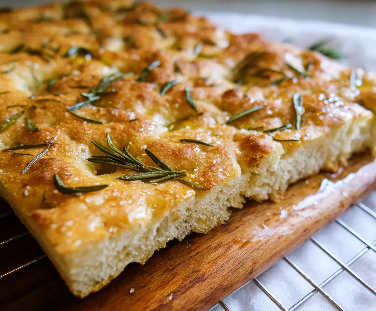 Easy Sourdough Focaccia with Rosemary