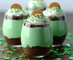 St Patrick’s Day Green Shake Pudding Cups