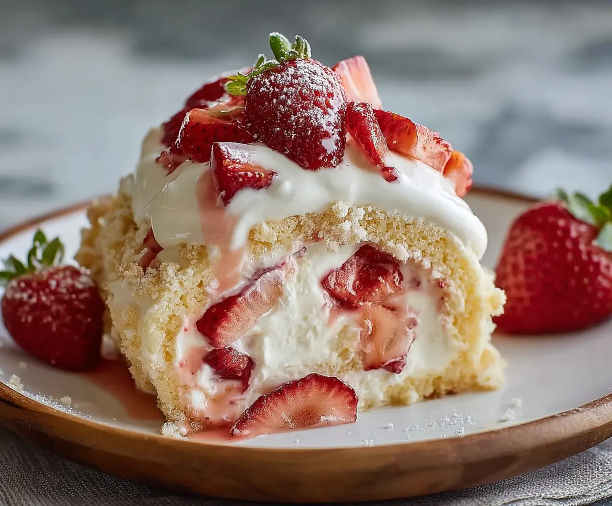 Easy Strawberry Shortcake Cheesecake Rolls