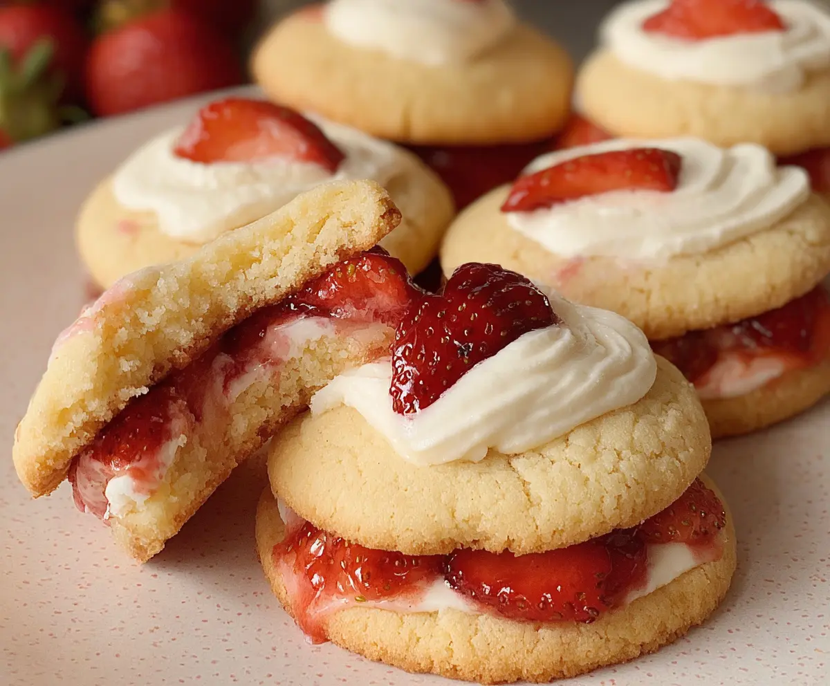 Easy Strawberry Shortcake Cookies