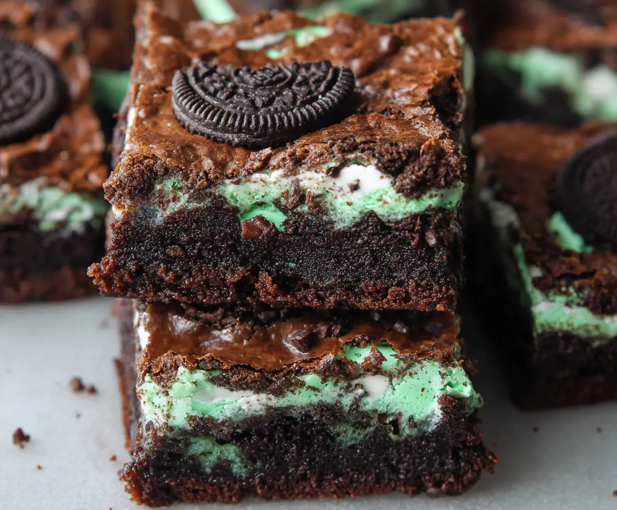 Fudgy Mint Oreo Brownies Recipe