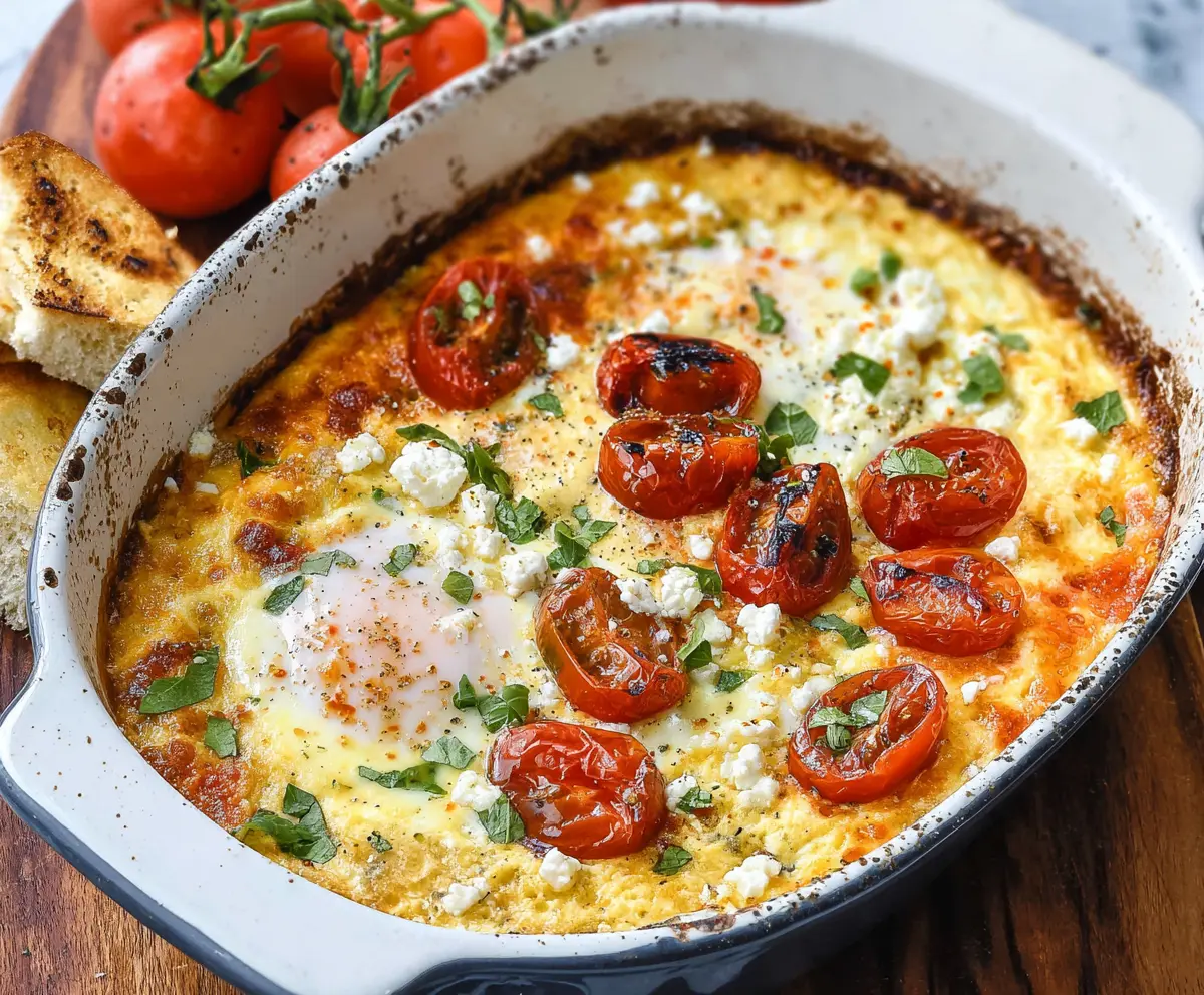 Easy Baked Feta Eggs Recipe