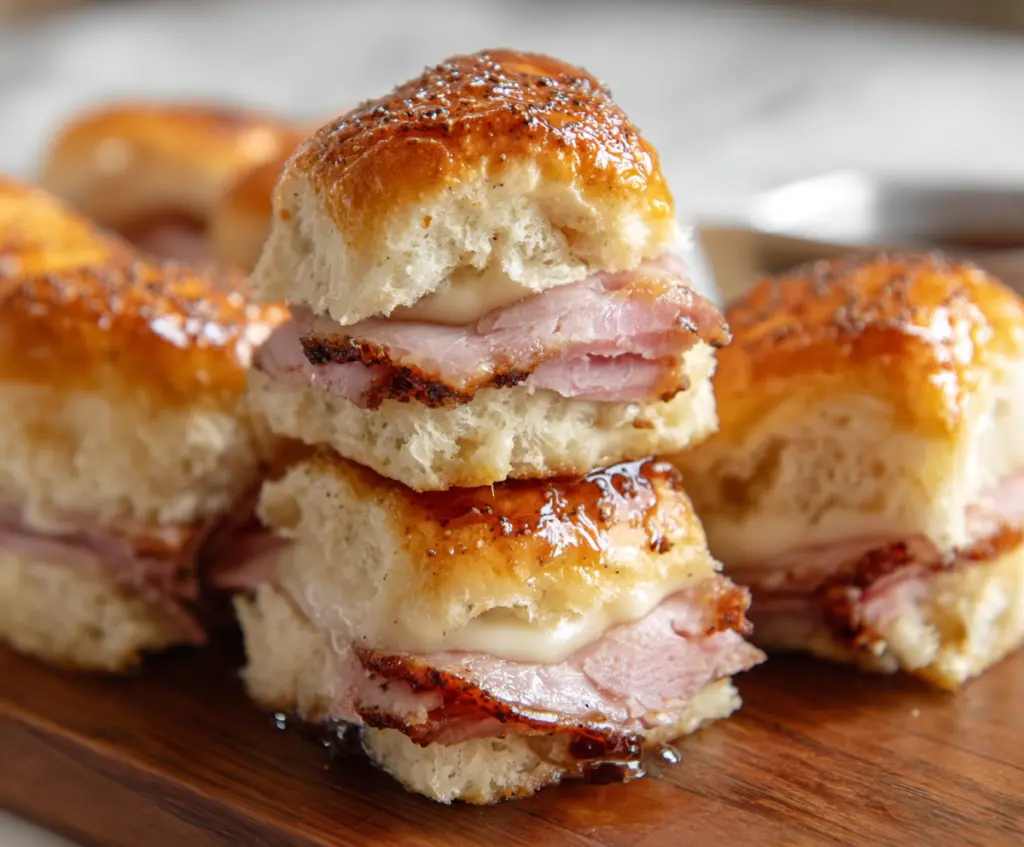 Brown Sugar Glazed Ham Biscuit Sliders