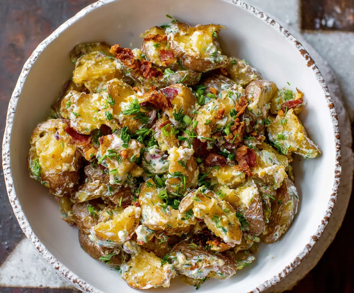 Crispy Smashed Potato Salad Recipe