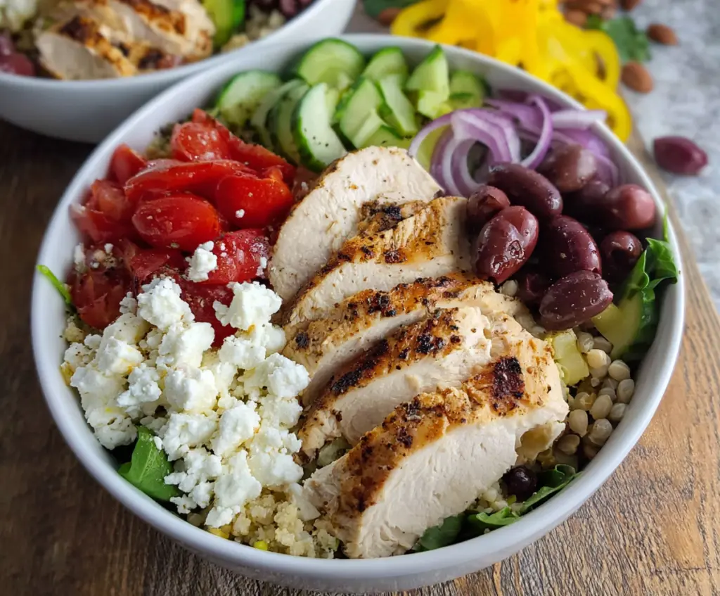 Greek Chicken Salad Bowls