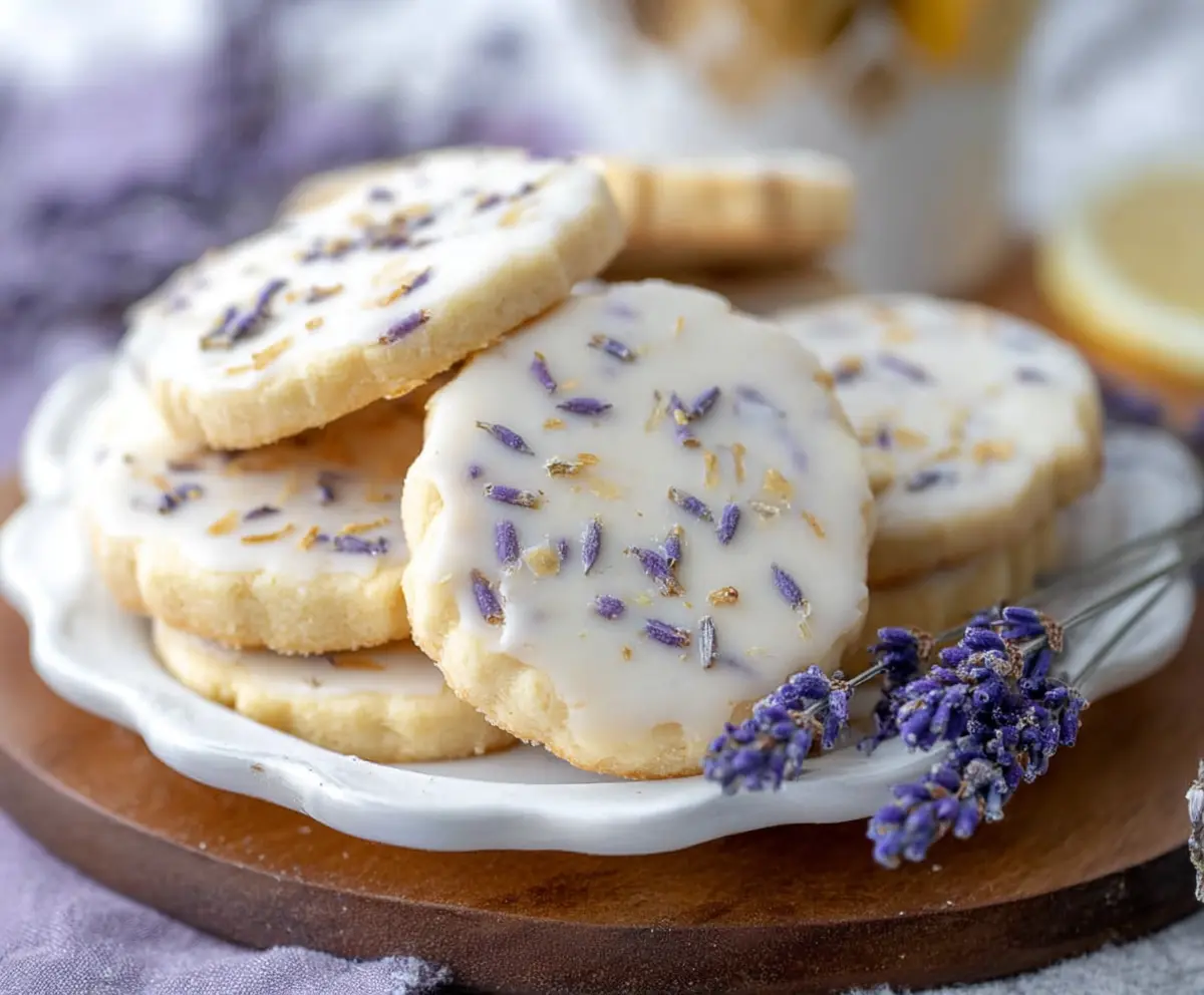 Easy Lemon Lavender Shortbread Cookies
