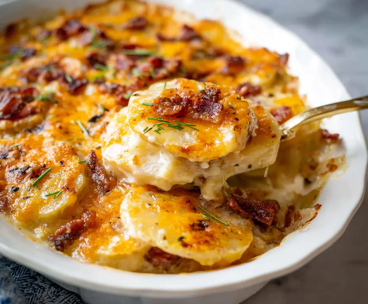 Easy Loaded Scalloped Potatoes Recipe