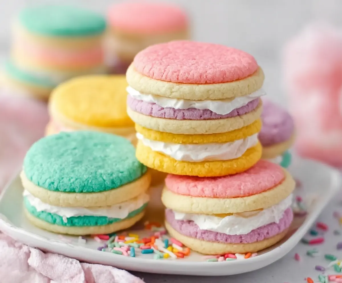 Easy Pastel Sugar Cookie Sandwiches