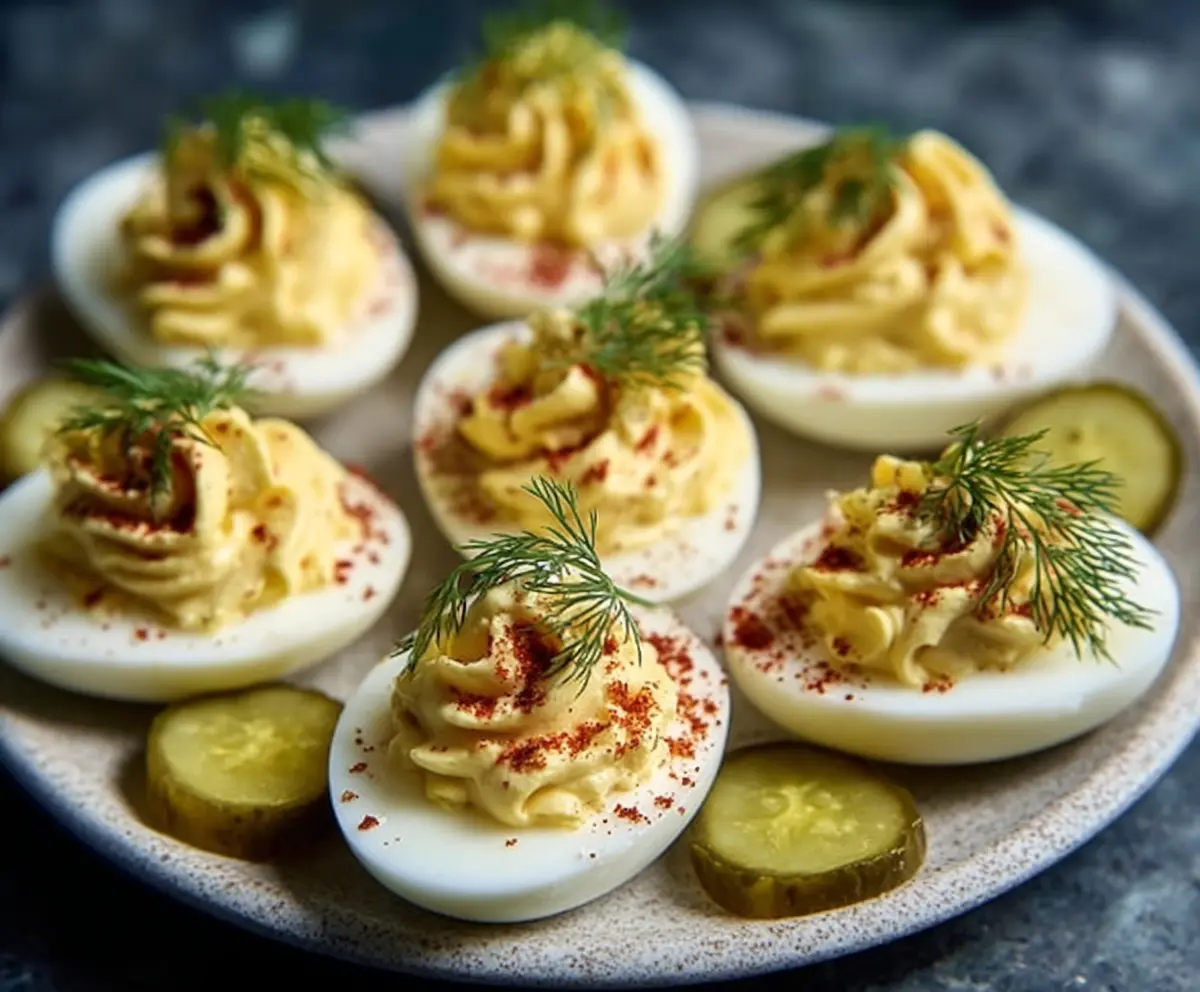 Easy Pickle Deviled Eggs Recipe