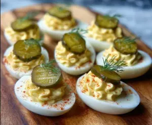 Pickle Deviled Eggs