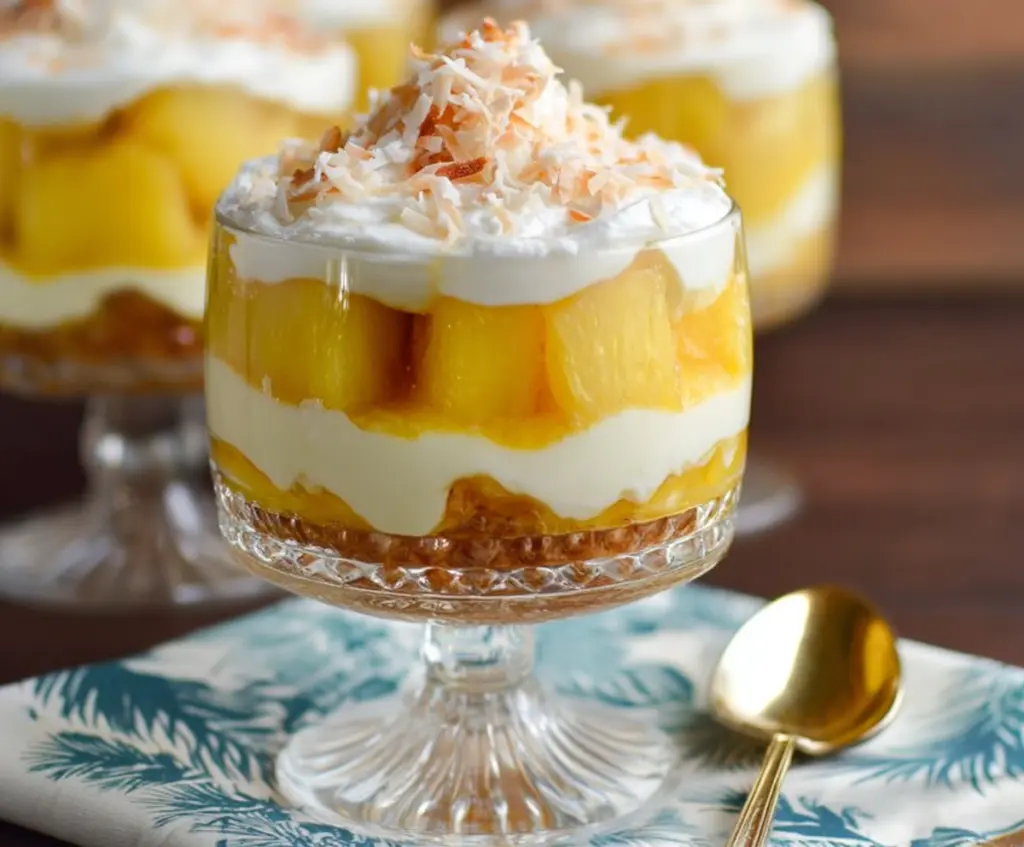 Pineapple Coconut Sunshine Trifle Cups
