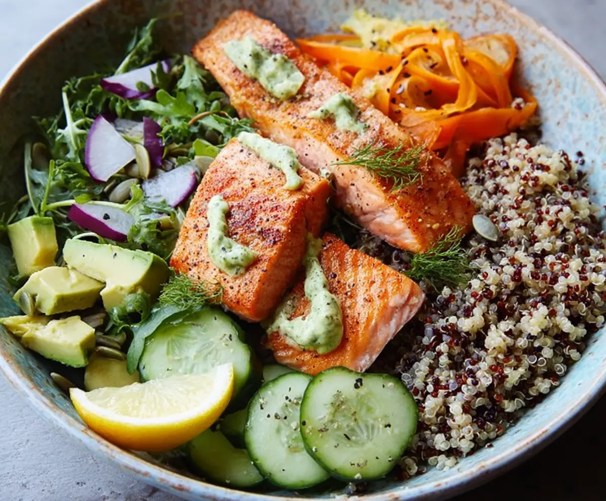 Easy Salmon Quinoa Power Bowl