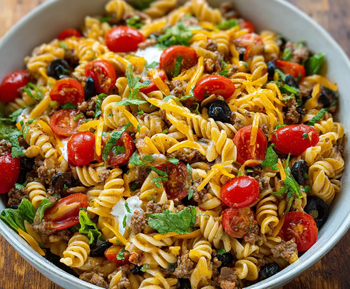 Easy Taco Pasta Salad Recipe
