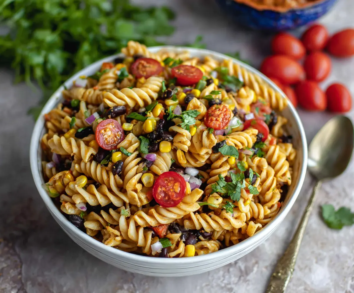 Easy Vegan Southwest Pasta Salad